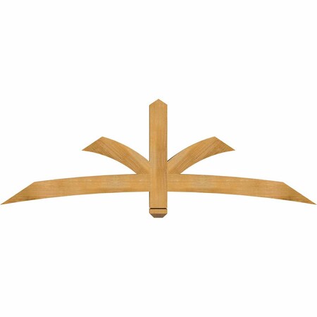 Ekena Millwork Davenport Rough Sawn Timber Gable Bracket, Western Red Cedar, 72"W x 24"H x 4"D x 4"F, 8/12 Pitch GBW072X24X0404DAV00RWR